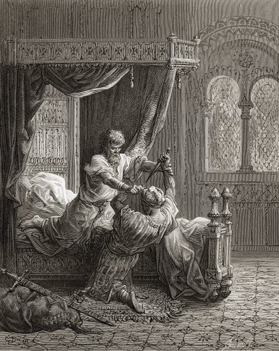 Edward I of England Kills His Would-Be Assassin, Illustration from 