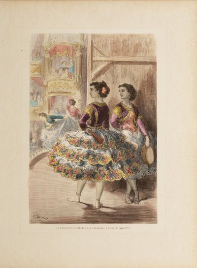 El fandango en el Teatro de San Fernando de Sevilla by Gustave Dore
