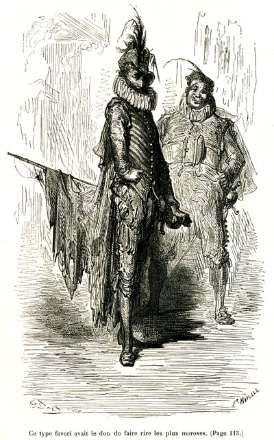 Engraving by Gustave Dore illustrating Theophile Gautier