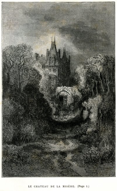 Engraving by Gustave Dore in Frontispiece of the Novel by Theophile Gautier 