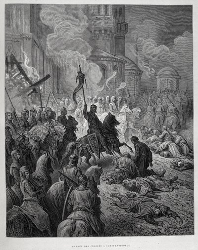 Entry of the Crusaders to Constantinople during the Fourth Crusade by Gustave Doré by Gustave Dore