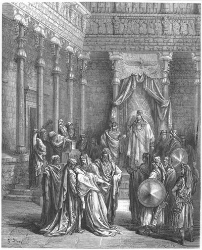 Esther in the presence of Ahasuerus, 1866 by Gustave Dore