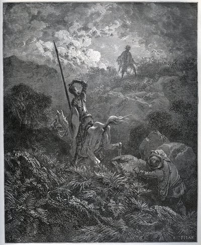 First Apparition of the Deguenille-de-la-Malaise-Mine by Gustave Dore
