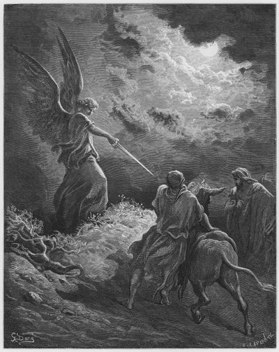 The Angel appearing to Balaam (Gustave Dore Bible) by Gustave Dore