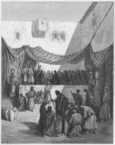 Gustave Doré Bible: The Marriage in Cana by Gustave Dore