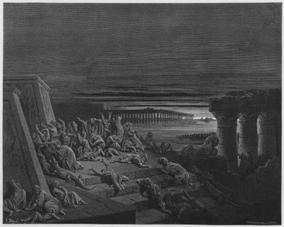 The Plague of Darkness by Gustave Dore