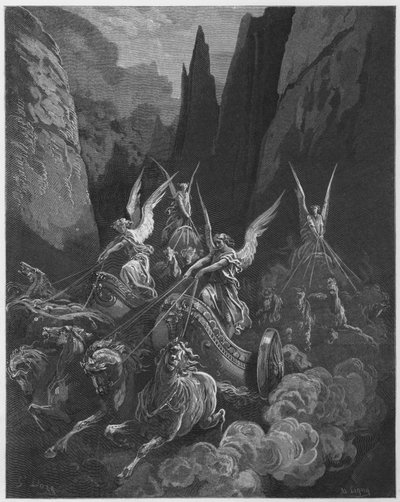 Gustave Dore Bible: The Vision of the Four Chariots by Gustave Dore