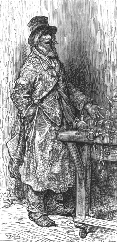 Hardware Dealer - New Cut Market, 1872 by Gustave Dore