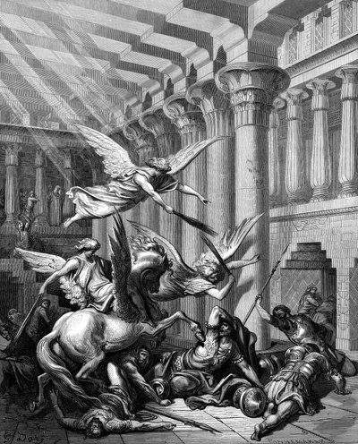 Heliodorus Attempting to Take Treasure from the Temple at Jerusalem, 1865-1866 by Gustave Dore