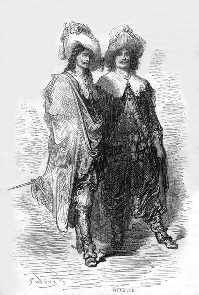Illustration by Gustave Dore of book Captain Fracasse by Theophile Gautier by Gustave Dore