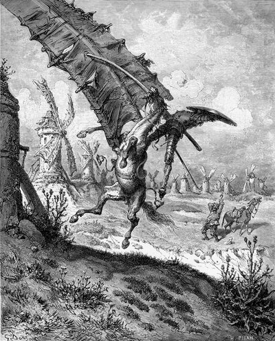 Illustration to the Book Don Quixote de la Mancha by M. de Cervantes by Gustave Dore