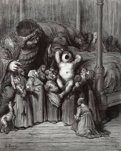 Illustration to the Book Gargantua and Pantagruel by Rabelais by Gustave Dore