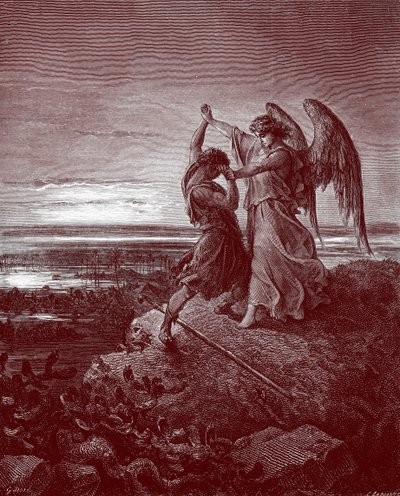 Jacob Wrestling with the Angel by Gustave Dore