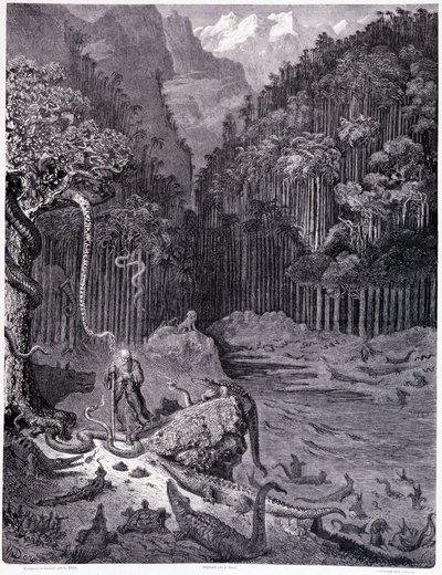 I saw in America... plank XI - Illustration by Gustave Doré (1832-1883), for The Legend of the Wandering Jew by Pierre Dupont, edition Librairie du magasin picturesque, Paris 1862 by Gustave Dore