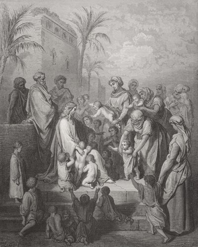 Jesus Blessing the Children, Illustration from Dore