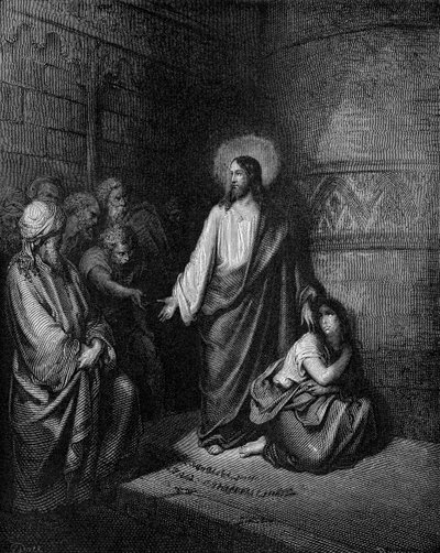 Jesus and the Woman Taken in Adultery by Gustave Dore