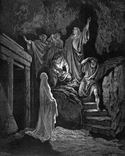Jesus Raising Lazarus from His Tomb by Gustave Dore