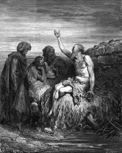 Job and his friends by Gustave Dore