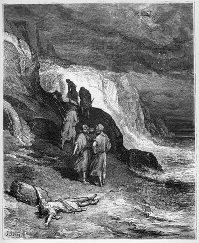 Jupiter and the Passenger - from "Fables" by Jean de La Fontaine by Gustave Dore