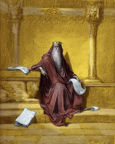 King Solomon (engraving) - Bible by Gustave Dore