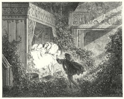 Sleeping Beauty (engraving) by Gustave Dore