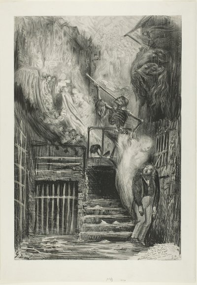 La Rue de la Vieille Lanterne: The Suicide of Gérard de Nerval by Gustave Dore