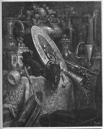 The Town Mouse and the Country Mouse - from "Fables" by Jean de La Fontaine by Gustave Dore