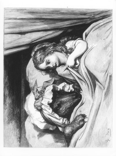 Little Red Riding Hood and the Wolf, illustration from 