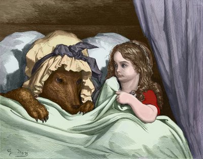 Little Red Riding Hood, engraving by Gustave Doré by Gustave Dore