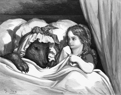 Little Red Riding Hood (engraving) by Gustave Dore