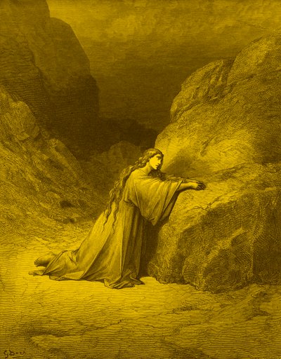 Mary Magdalene, the repentant sinner - Bible by Gustave Dore