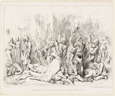 Massacre of the English by Revolting Hindus by Gustave Dore