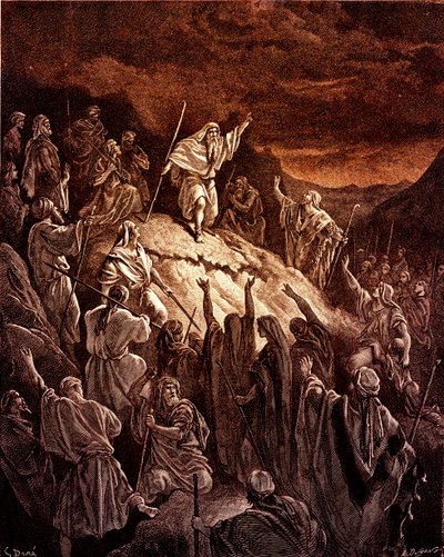 Mattathias Appealing to the Jewish Refugees by Gustave Doré - Bible by Gustave Dore