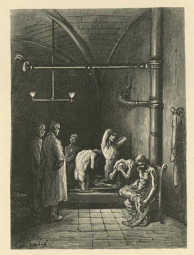 Men in the Baths at the House of Refuge by Gustave Dore