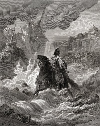 Mohammed II (1432-81) Before Constantinople in 1453, Illustration from 