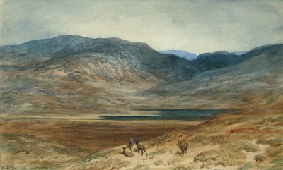 Mountainous Landscape with Stags, 1873 by Gustave Dore