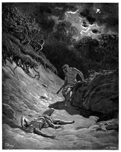Murder of Abel by Cain (Illustration of Gustave Dore for The Bible) by Gustave Dore
