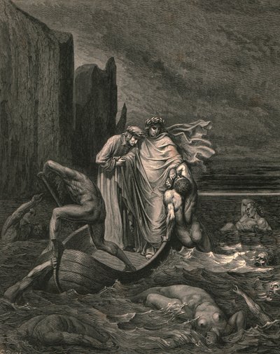 My Teacher Sage Aware, Thrusting Him Back by Gustave Dore