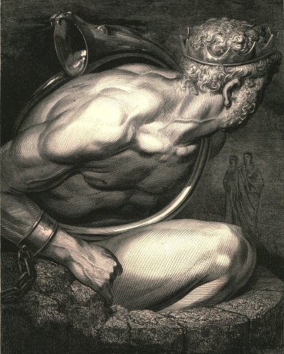 O senseless spirit! let thy horn for thee interpret by Gustave Dore