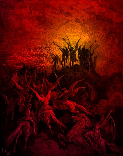 Paradise Lost: The Rebel Angels by Gustave Dore