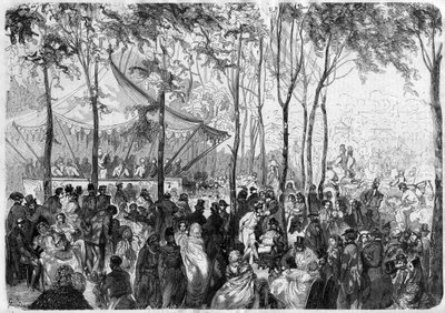 Paris - Bois de Boulogne - The Pre Catelan - Drawing by Gustave Dore by Gustave Dore