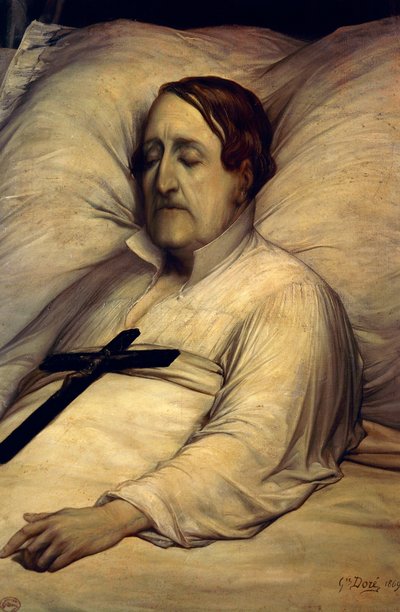 Portrait of Gioachino Rossini on his deathbed by Gustave Dore