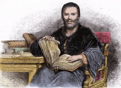 Portrait of Rabelais - illustration from 