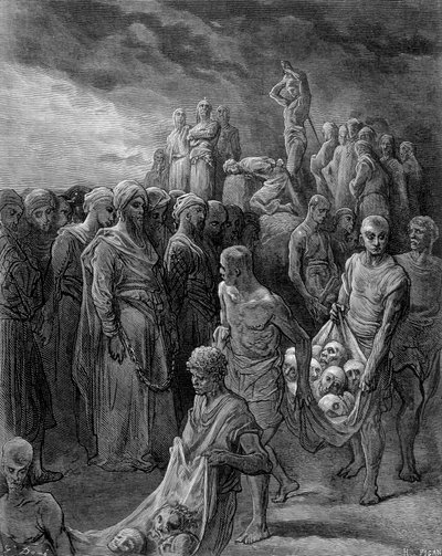 Richard, using reprisals, had the captives executed - engraving by Gustave Doré by Gustave Dore