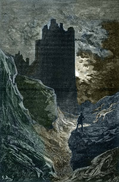 The Castle of Fear Illustration by Gustave Dore by Gustave Dore