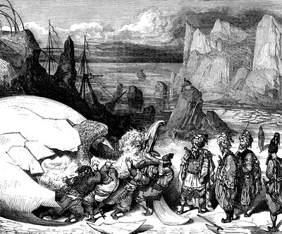 Sindbad the Sailor - Tale of the Thousand and One Nights - Illustration by Gustave Dore (detail) by Gustave Dore