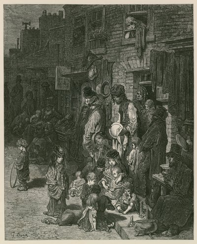 Slums In London (engraving) by Gustave Dore
