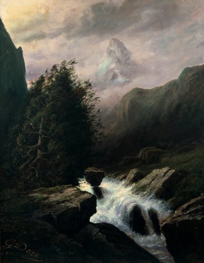 Storm on the Cervin Mountain, 19th century by Gustave Dore