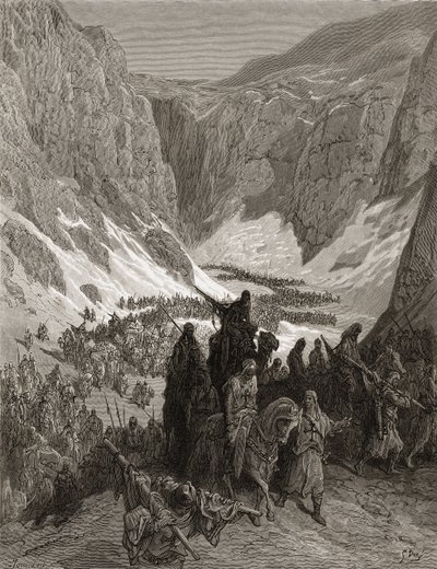 The Christian Army in the Mountains of Judea, illustration from 