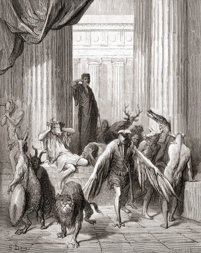 The Companions of Ulysses, from a late 19th century edition of Fables de La Fontaine by Gustave Dore